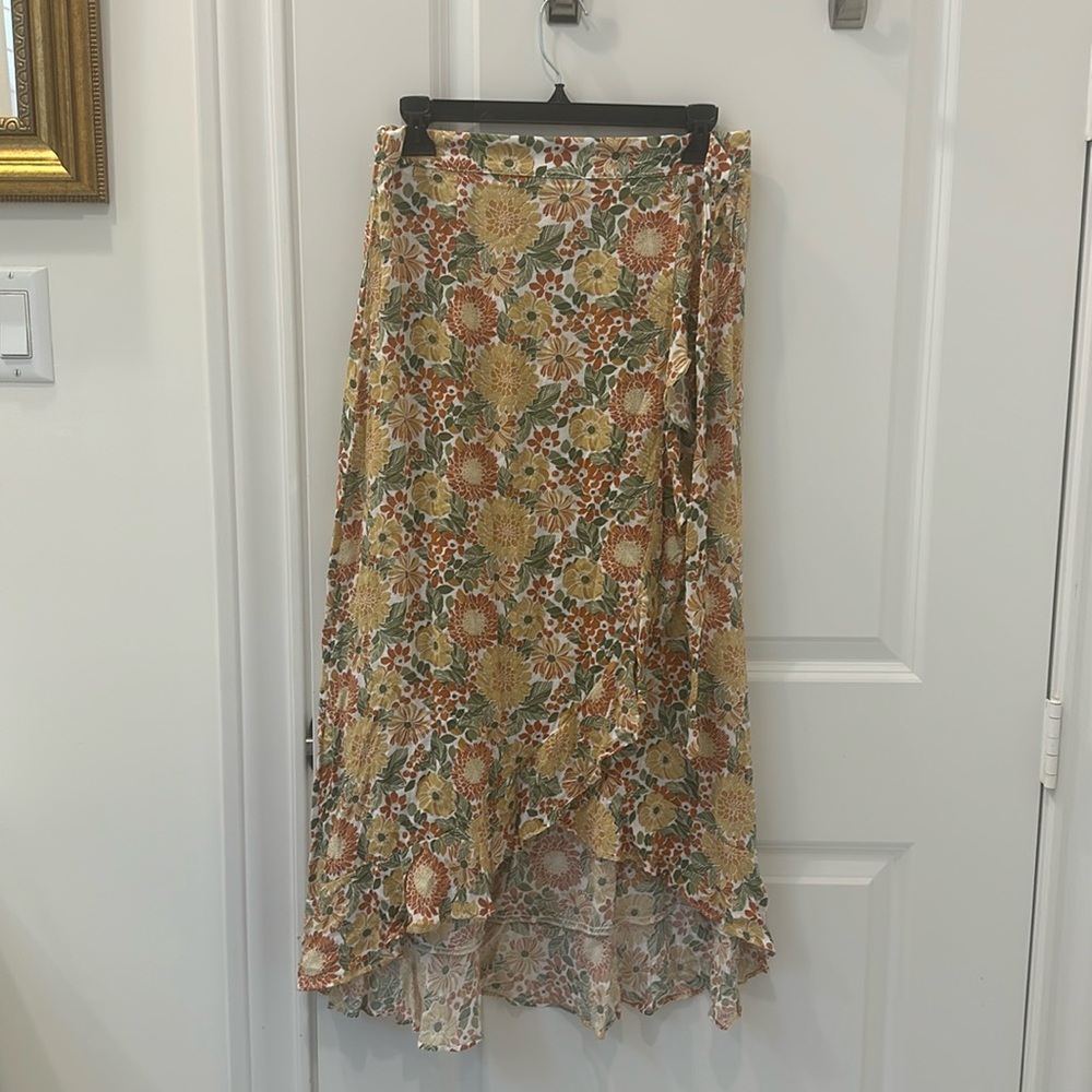 Cynthia Rowley floral wrap skirt